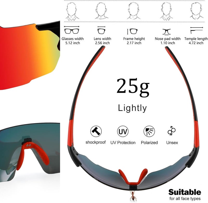 BangLong Polarized Sports Sunglasses for Men Women - UV Protection Sun Glasses for Running Baseball Cycling Bike Fishing - Image 4